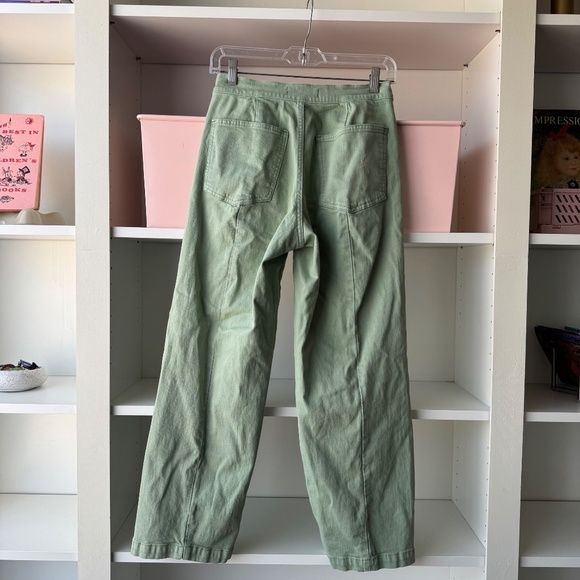 MADEWELL Pistachio Emmett Wide-Leg Crop Pant Welt Pocket Edition - Picture 8 of 9